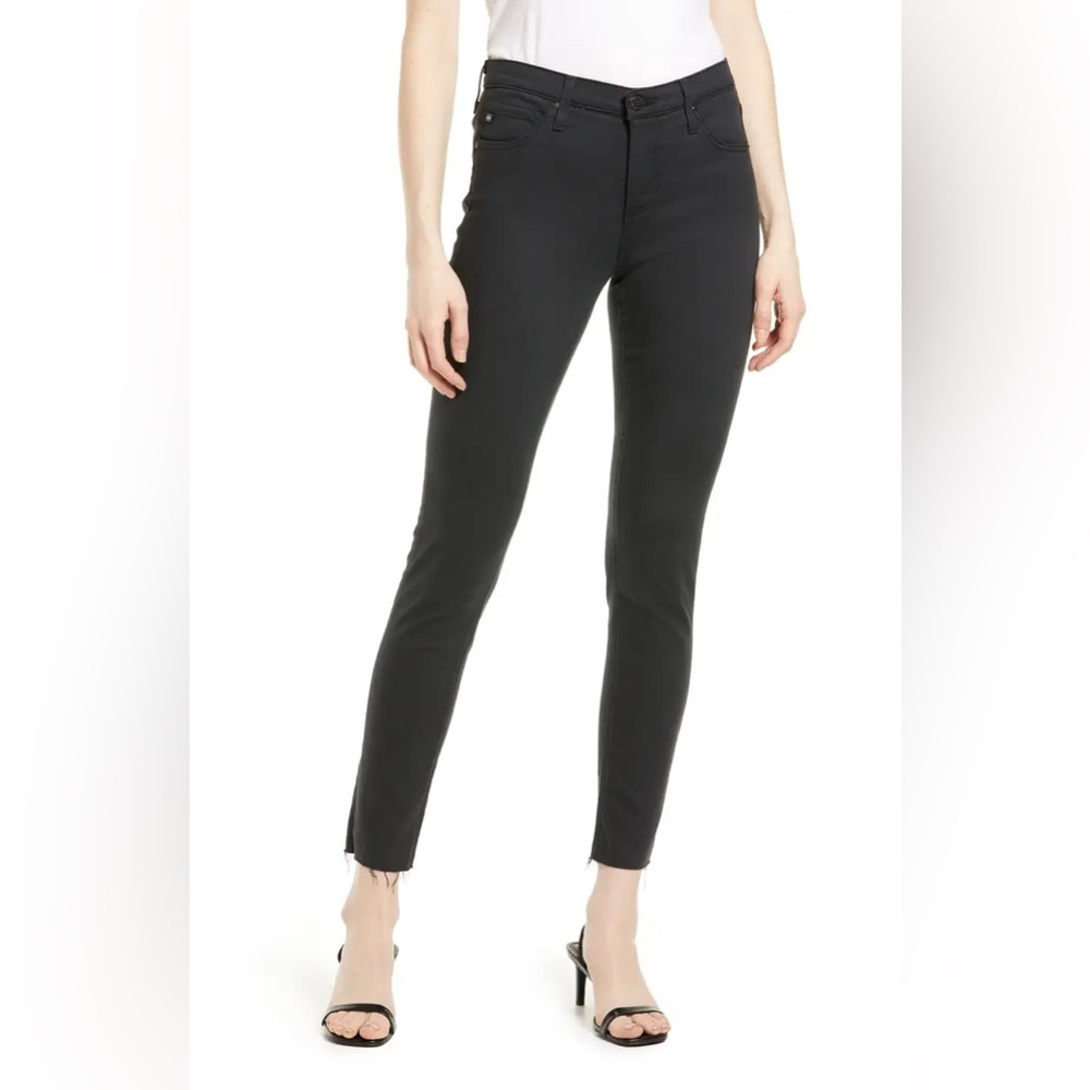 NWT AG Adriano Goldschmied The Legging Ankle  Super Skinny Black Jeans, Size 24